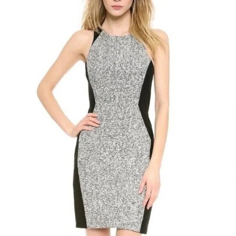 Rag & Bone Clemence Black & White Paneled Tweed Dress Size 2